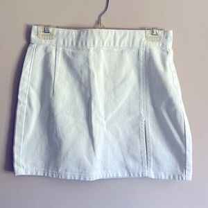 Lioness The Lola White Denim Mini Skirt
